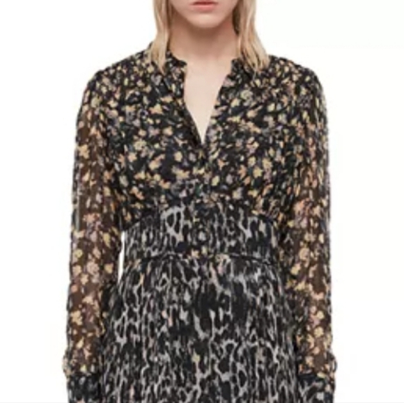 All Saints Liza Asa Hi/Lo Dress Size 6 - Picture 2 of 13